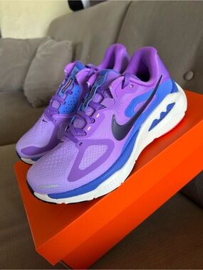 Nike Purple and Blue Training Sneakers with Black Swoosh